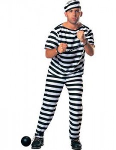 Pustni kostum zapornik s kroglo